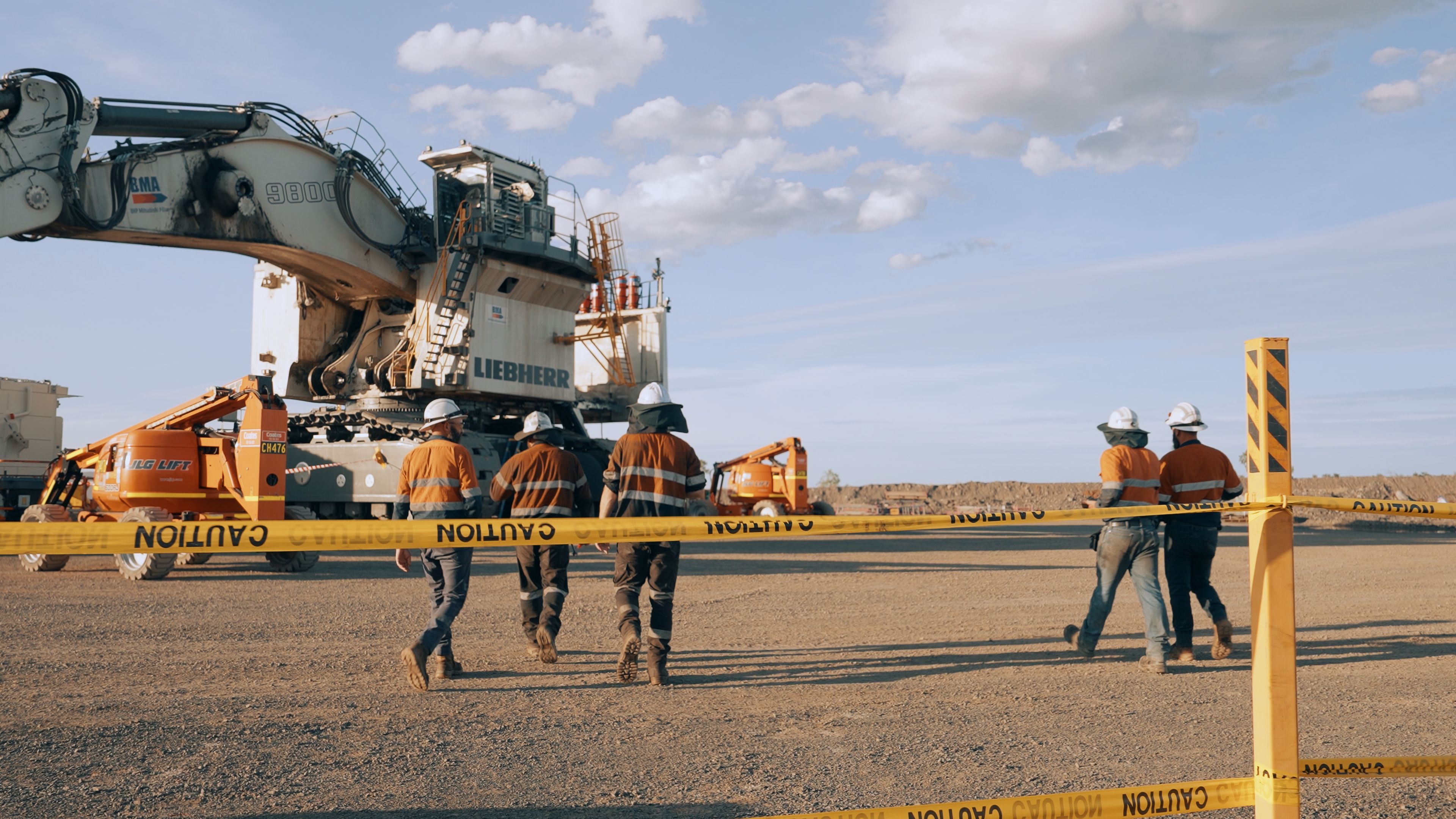 Liebherr 9800 mining shovel during production shoot